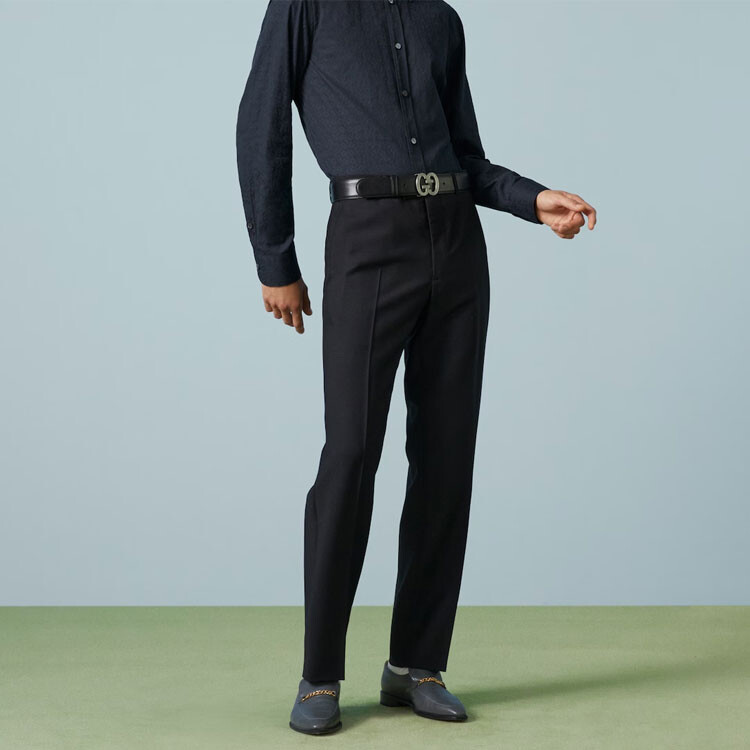 Повседневные брюки Gucci мужские, черные — фото 3