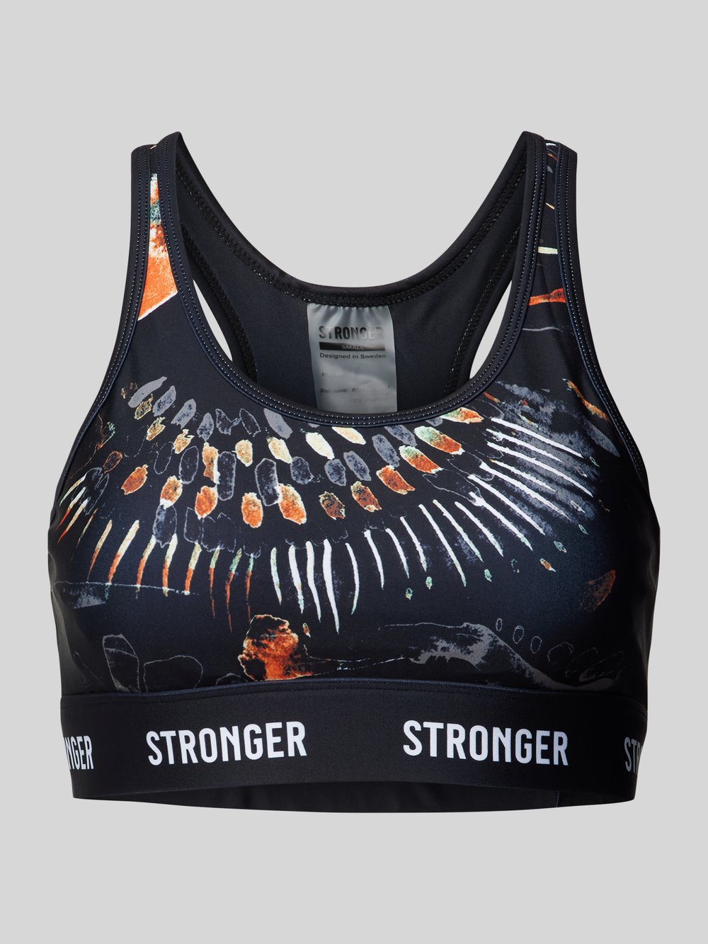 

Бюстгальтер с эластичным поясом и логотипом, модель «Voodoo» Stronger, черный