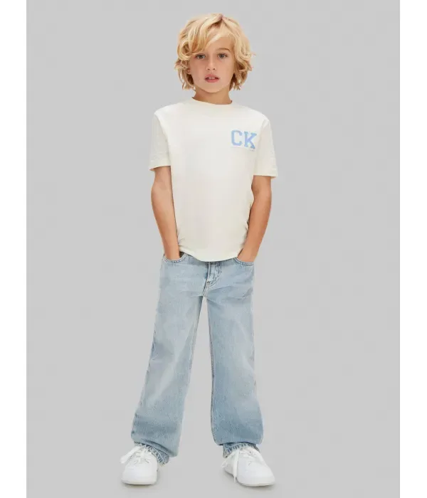 Футболка regular fit Calvin Klein Jeans, кремовый — фото 2