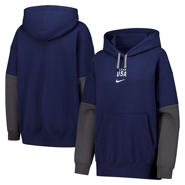 Женский худи navy team usa color block essential Nike