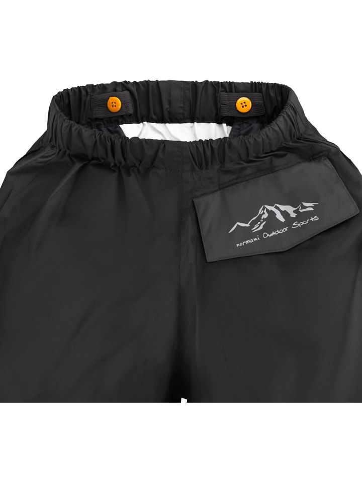 Normani Outdoor Sports Детские непромокаемые брюки Thurlow, черно-антрацитового цвета — фото 3
