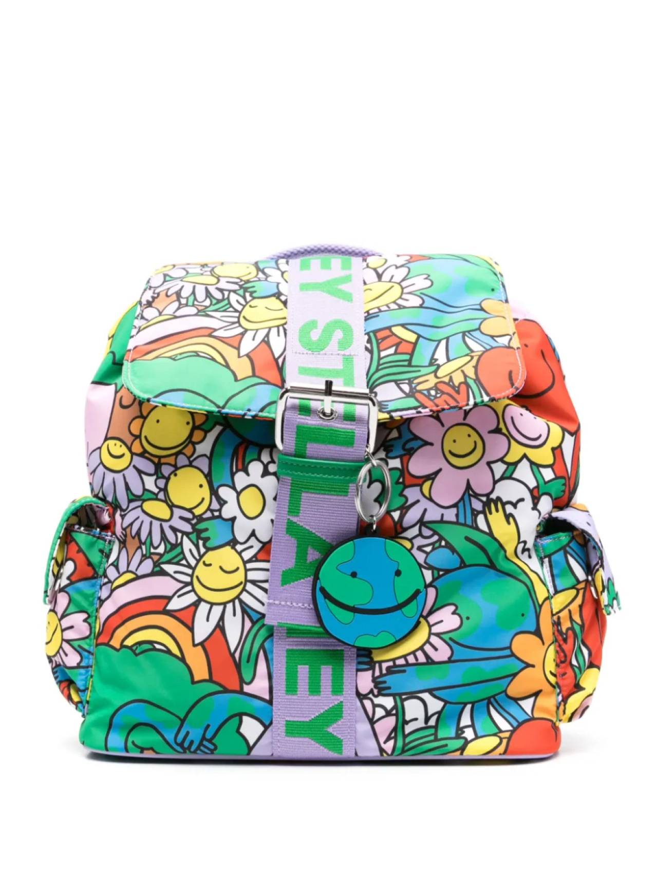 

Рюкзак с графическим принтом Stella McCartney Kids, зеленый