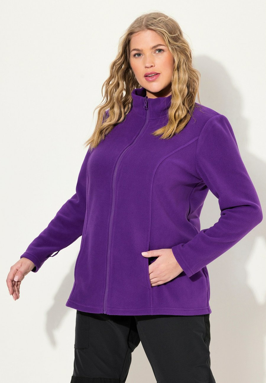 

Флисовая куртка Ulla Popken GROSSE GRÖSSEN BAUKASTENSYSTEM KRAGEN , Dark Plum/Purple