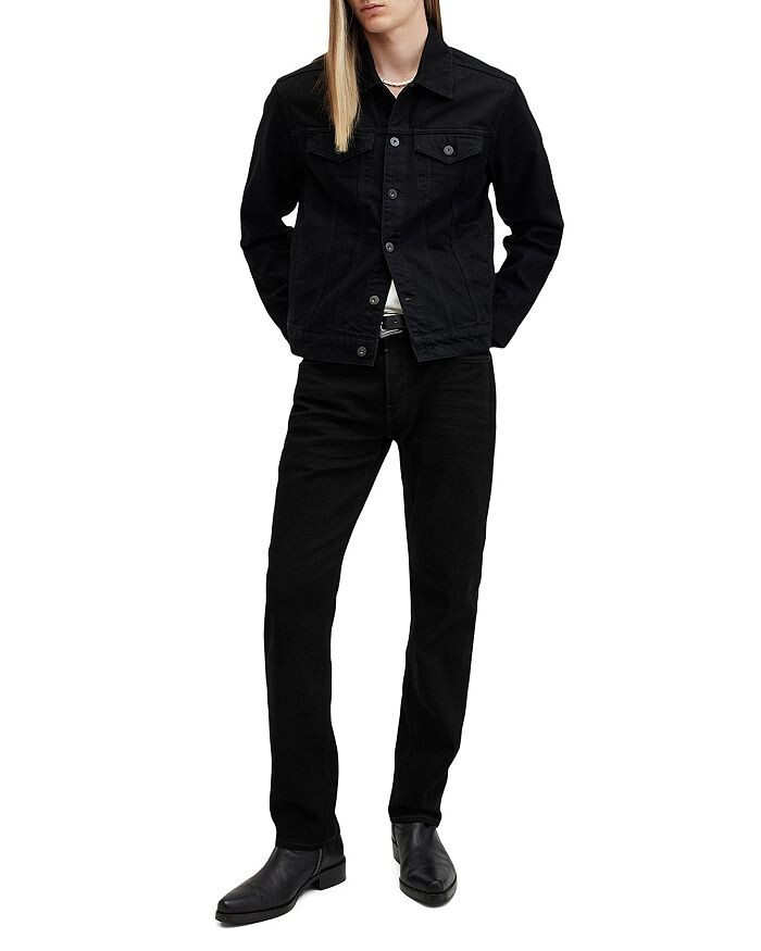 Джинсы стандартного кроя ALLSAINTS Iggy цвета угольно-черный — фото 2