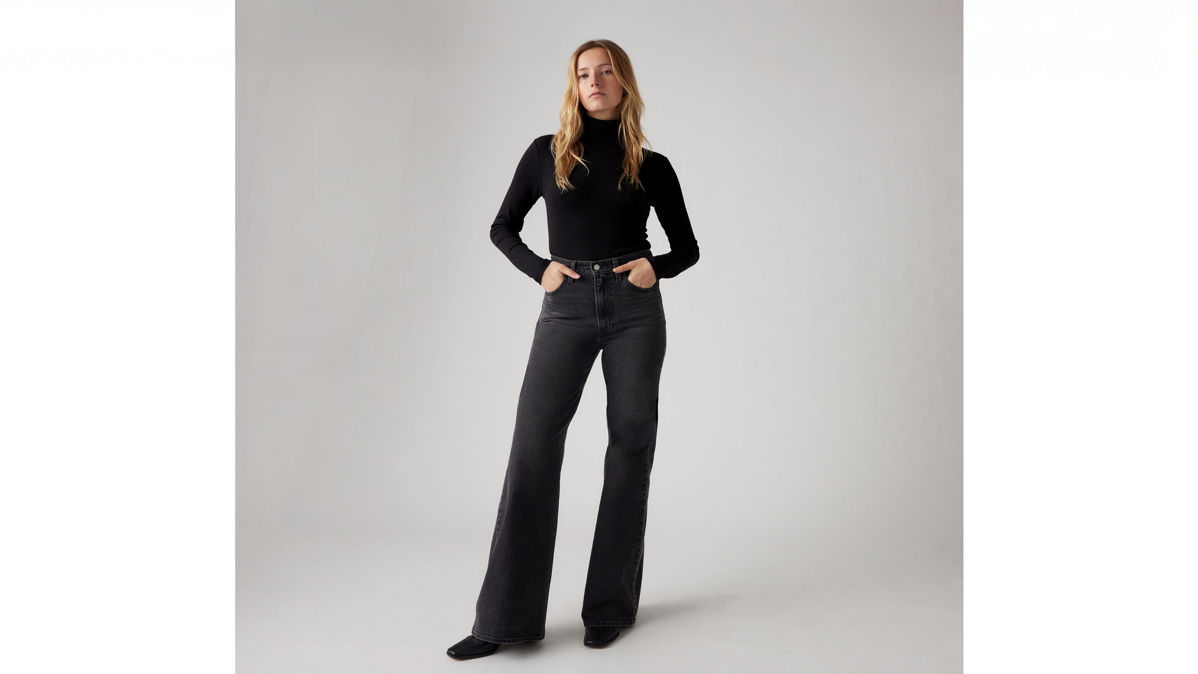 

Женские джинсы Ribcage Bell Levi's, цвет On The Town - Black