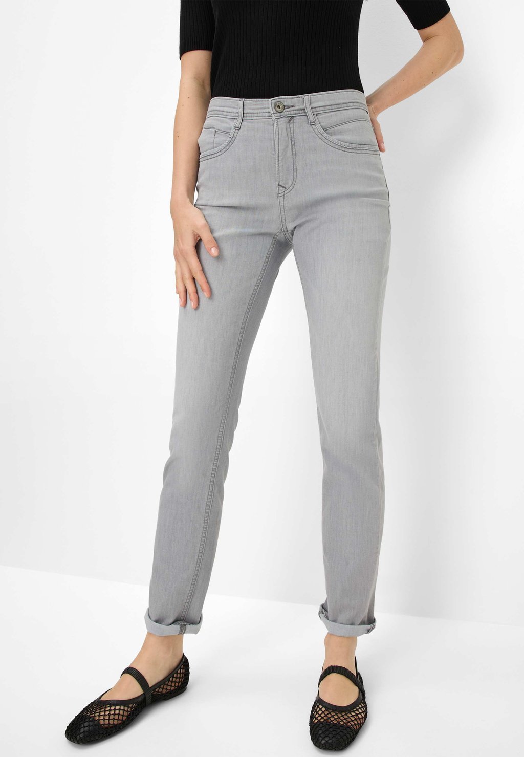 

Джинсы облегающего кроя STYLE CAROLA BRAX, серый