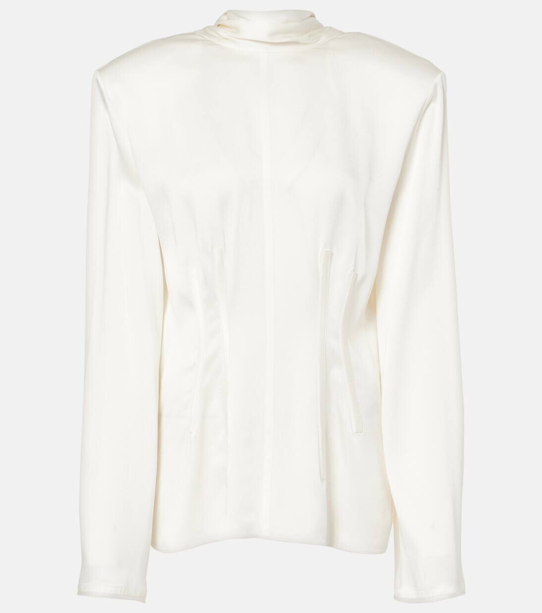 

Атласный топ Stella Mccartney, кремовый