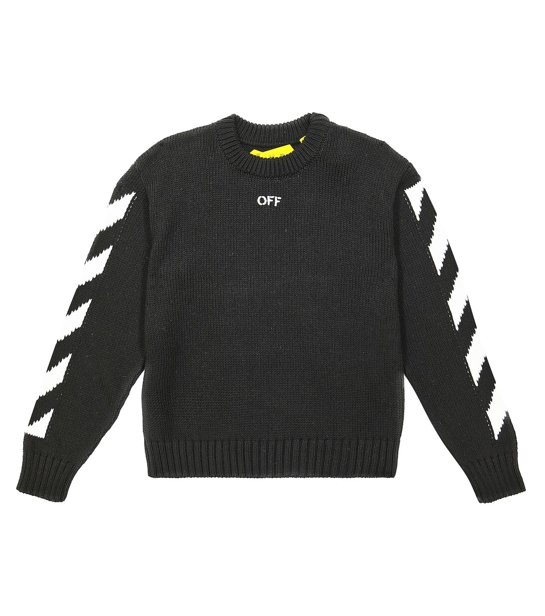 

Хлопковый свитер off stamp Off-White Kids, черный
