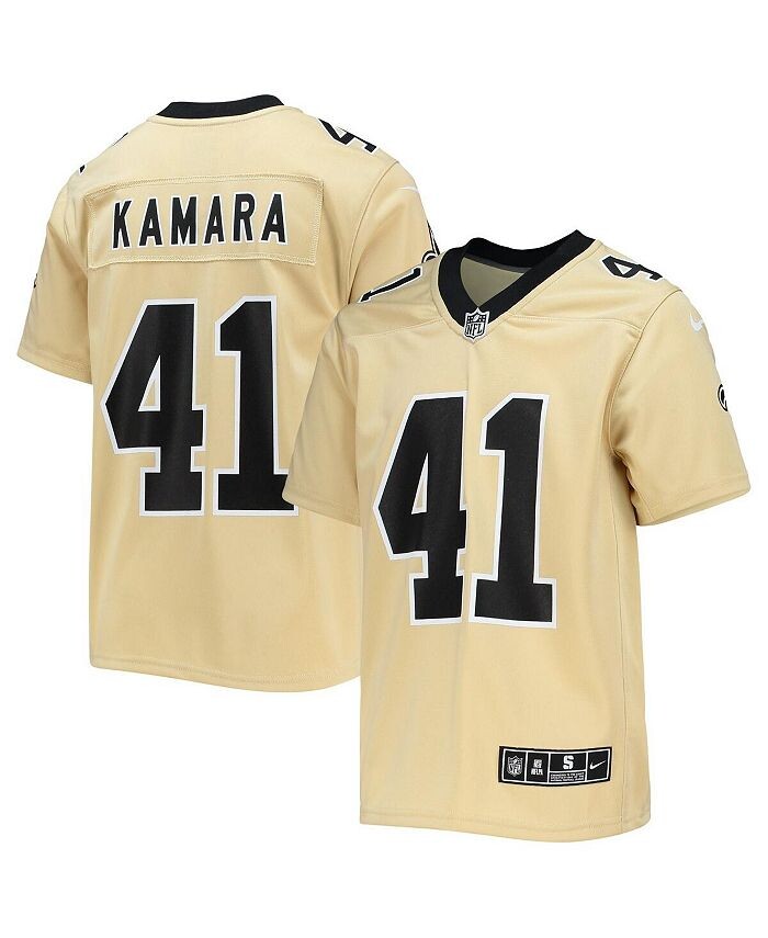 Джерси Big Boys Alvin Kamara Gold New Orleans Saints Inverted Team Game Nike, золотой — фото 2