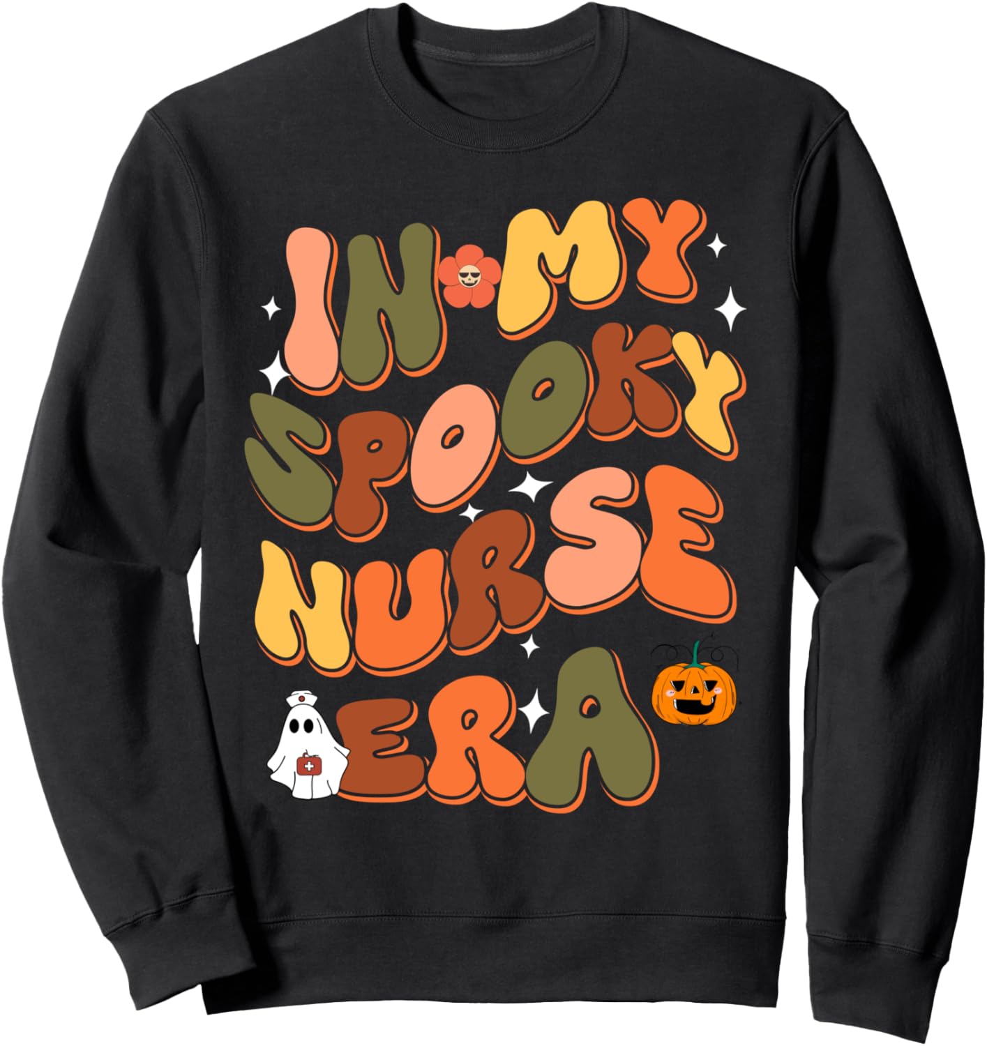 

Классная толстовка для костюма медсестры в стиле Хэллоуина Groovy Halloween Nurse Era Women Scrub Costumes, черный