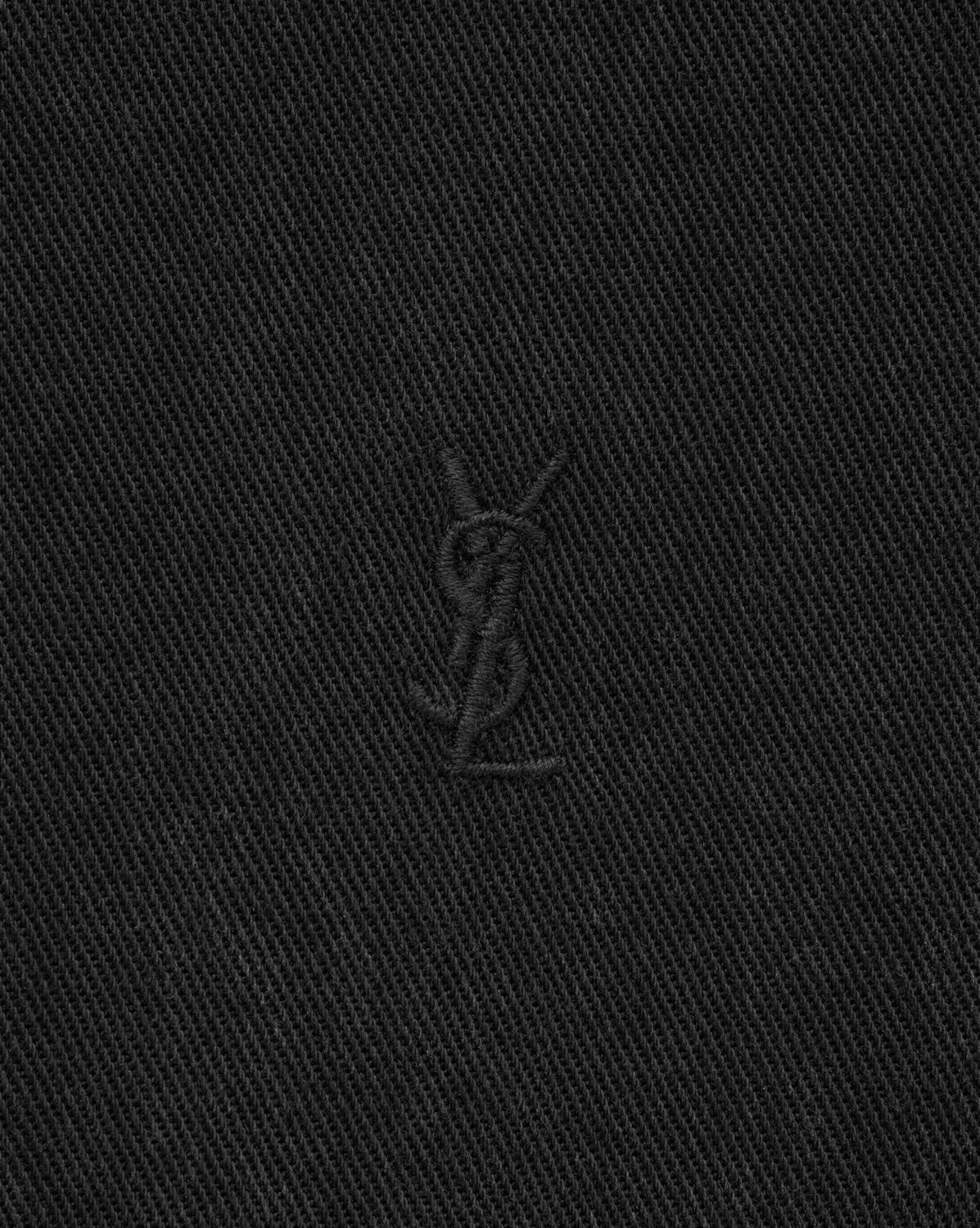 Рубашка Cassandre из денима цвета черный ворон SAINT LAURENT, черный — фото 4