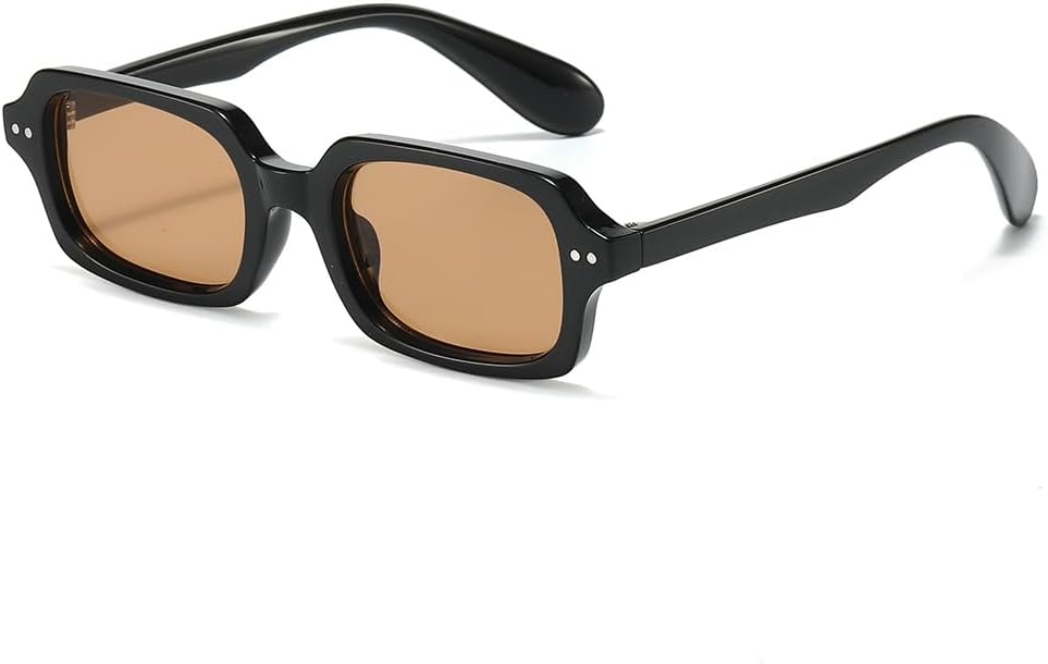 

Солнцезащитные очки для мужчин и женщин - защита UV400 - маленькая оправа с заклепками, градиентный цвет, идеально подходят для занятий спортом на открытом воздухе и вождения QWBSER, 6