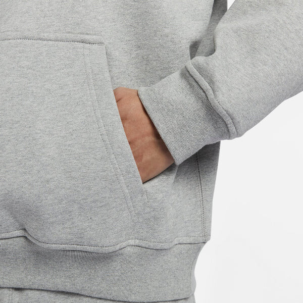 Толстовка спортивная одежда solo swoosh флисовый свитер с капюшоном Nike, серый — фото 3