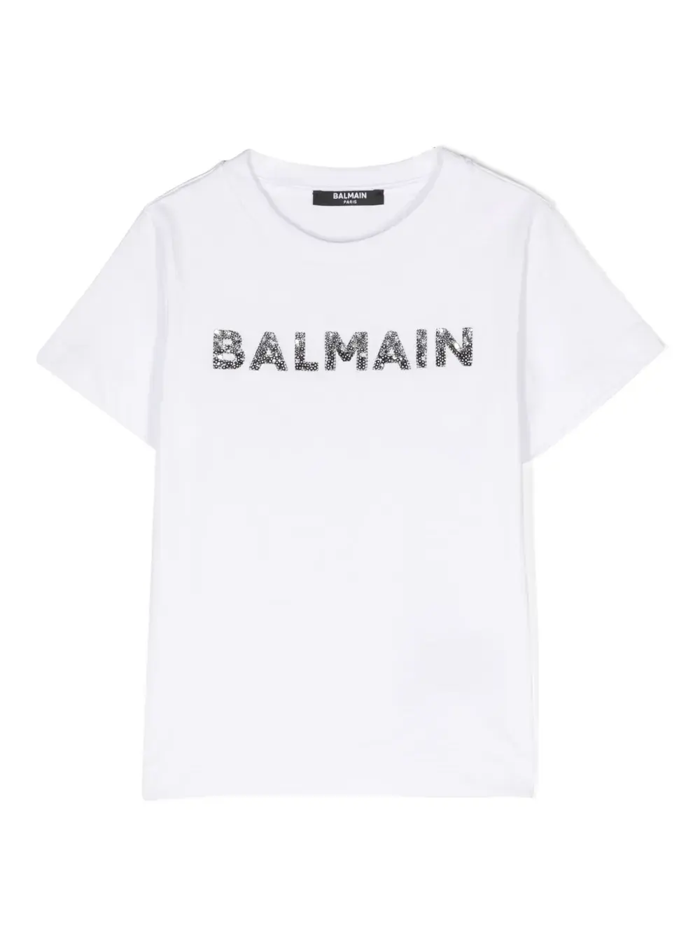 

Футболка с пайетками Balmain Kids, белый
