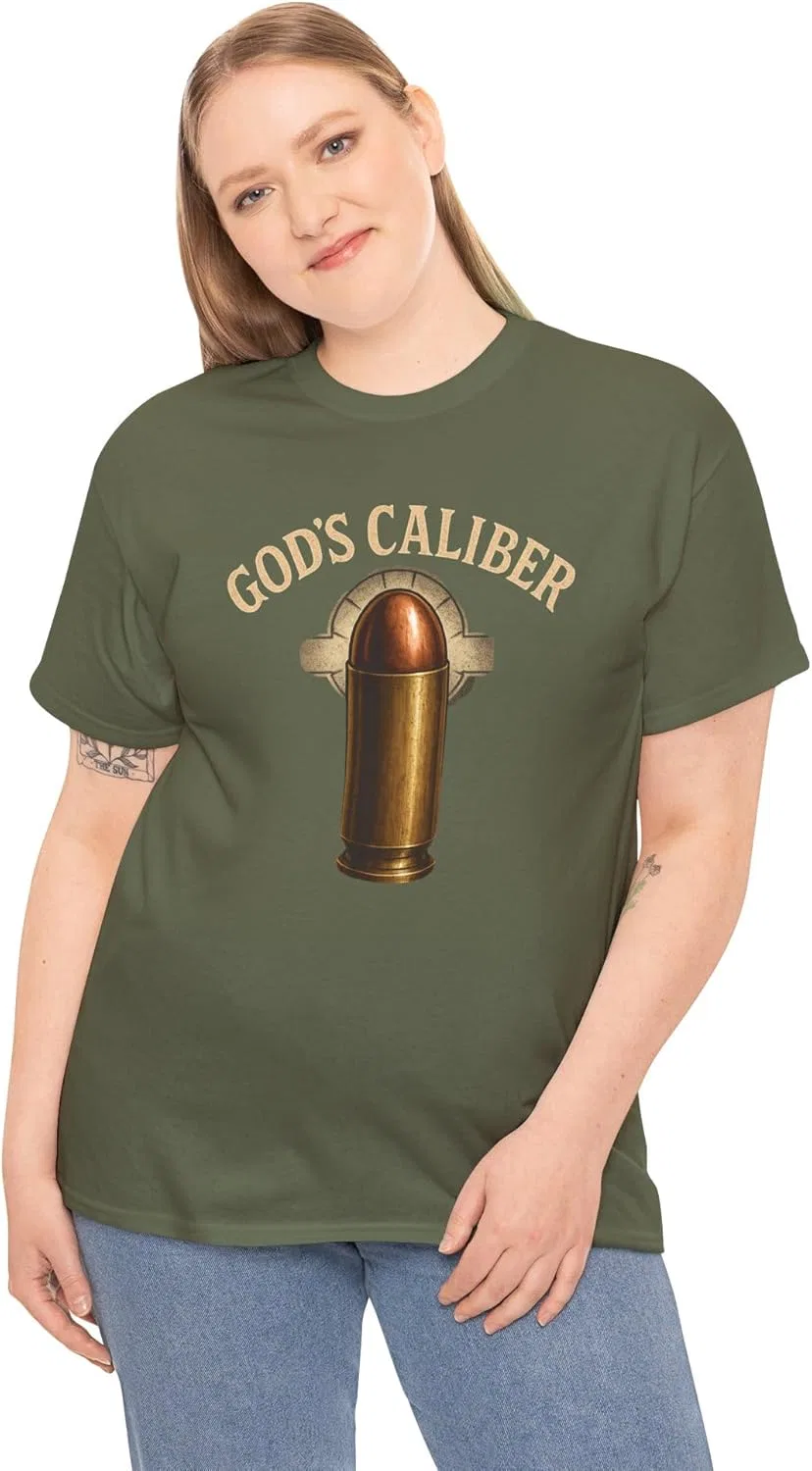 Футболка унисекс из плотного хлопка God's Caliber, футболка с принтом, повседневная одежда, подарок на день рождения, футболка с оригинальным рисунком, модная футболка — фото 2