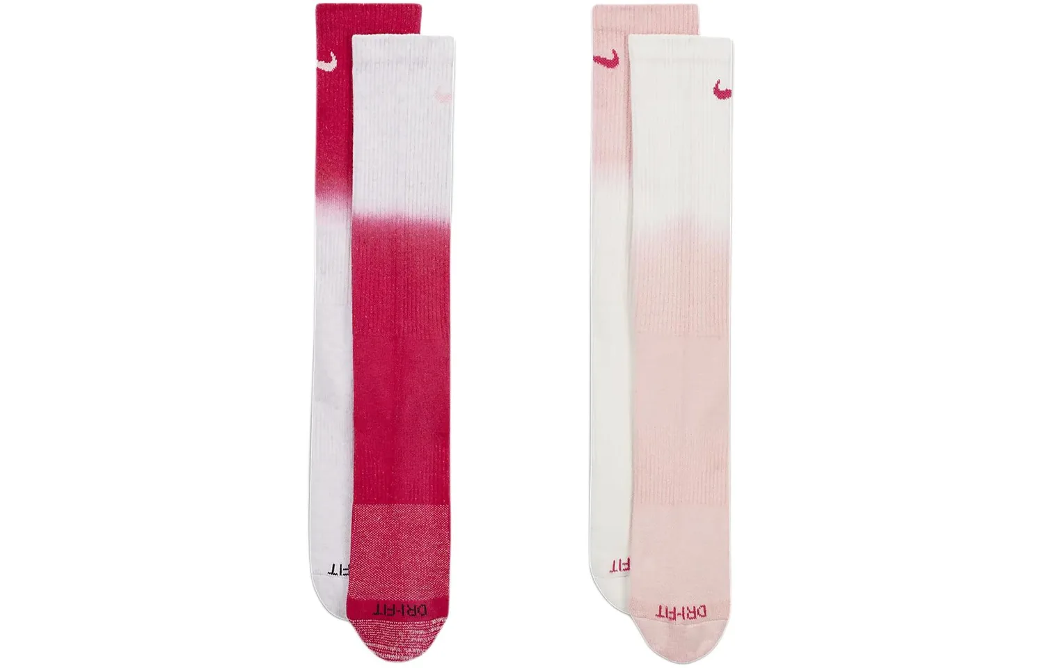 Носки до середины икры унисекс, набор из 2 пар Nike, 2 Pack (Rose Red+Pink)