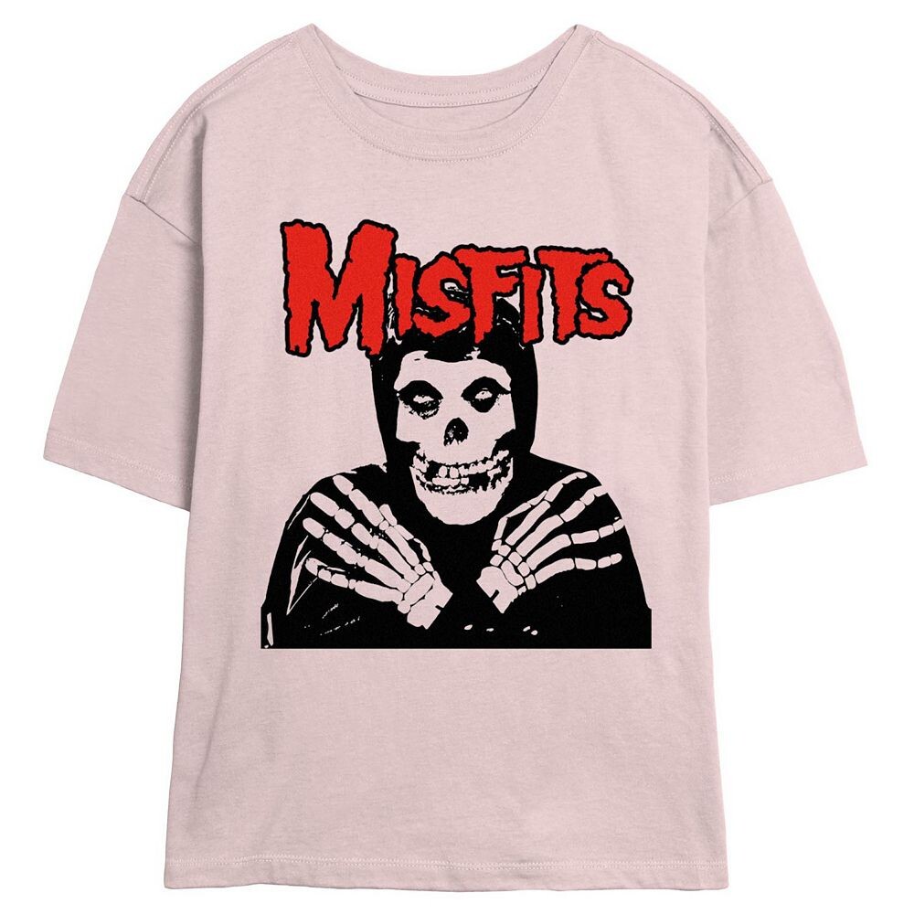 

Детская футболка The Misfits с изображением черепа и скрещенных скиммеров Licensed Character, цвет Blush