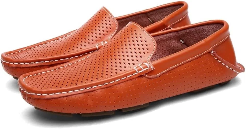 Мокасины кожаные Loafers Orange SayfuR