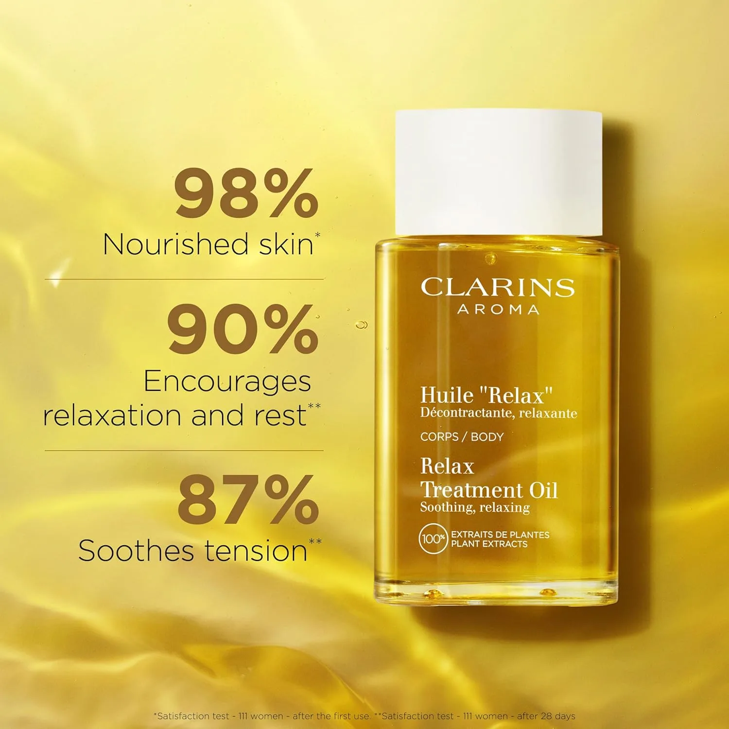 Масло для тела Clarins Relax для расслабления, увлажнения и снятия боли в мышцах, снимает стресс и усталость, 100% натуральные растительные экстракты — фото 2