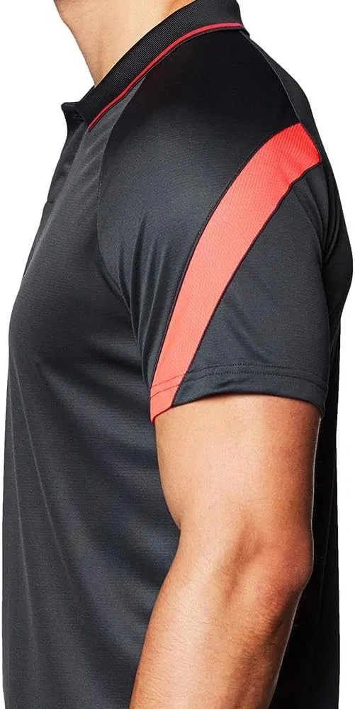 Мужское поло Nike Dri-Fit, цвет Anthracite/Bright Crimson/White — фото 3