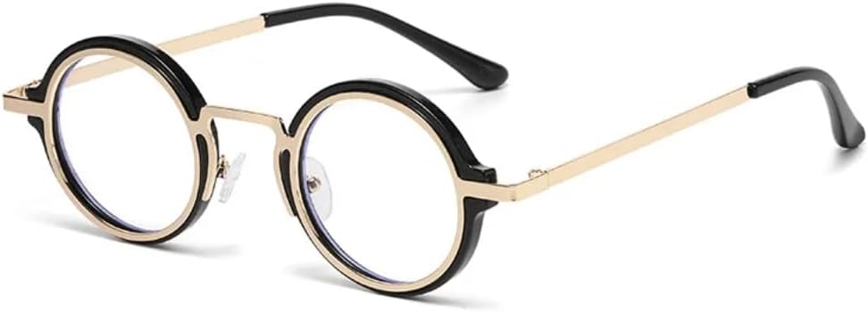 

Ретро круглые панк-солнцезащитные очки для женщин, модные градиентные леопардовые очки, очки цвета чайного дерева, защита от УФ-излучения UV400 для мужчин TVTBBVV, Gold Black Clear