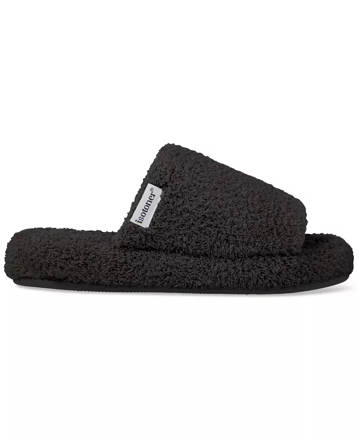 Женские уютные плюшевые шлепанцы Joey Cozy Plush Slide Isotoner Signature, черный — фото 2