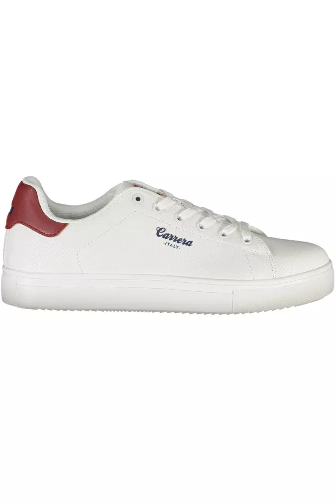 

Белые мужские кроссовки из эко-кожи Carrera