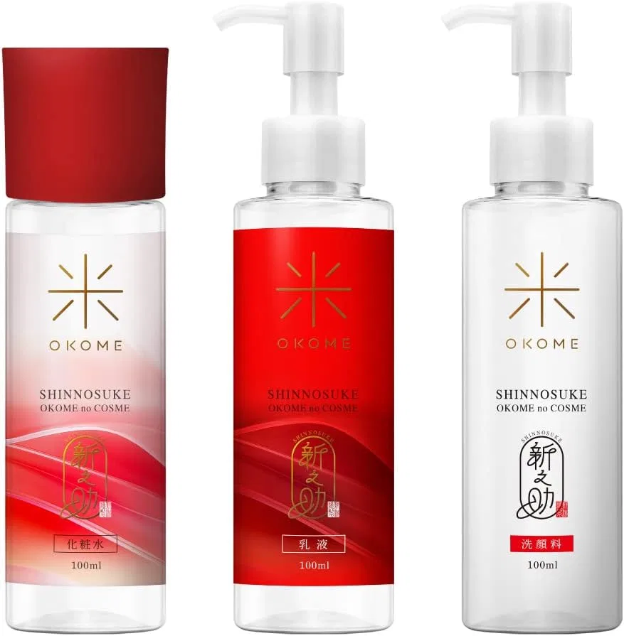Набор косметики Nano Bubble Lotion + Milky Lotion + Cleanser, Shinnosuke, 3x100 мл