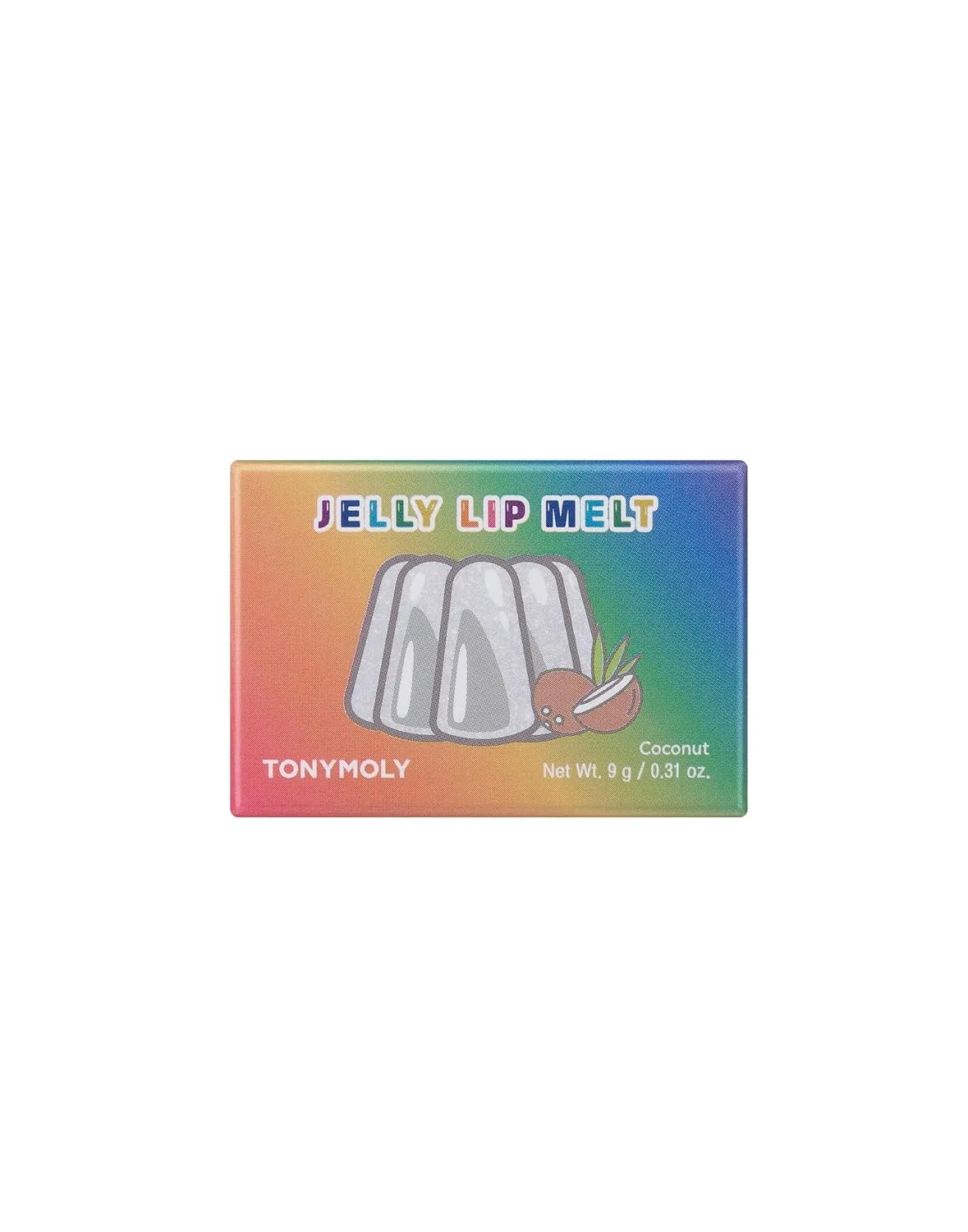 TONYMOLY Jelly Lip Melt, лимитированная серия: увлажняющий, питательный и с блестками бальзам для губ с эффектом хайлайтера, аромат кокоса, 0,31 унции., Coconut — фото 2