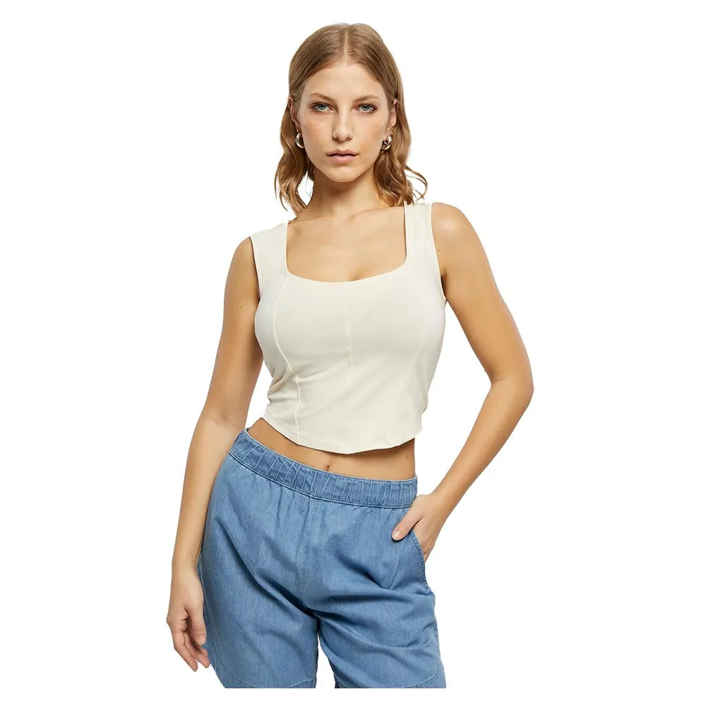

Футболка без рукавов Urban Classics Corsage, бежевый