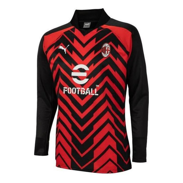 

Спортивная футболка 23-24 ac milan pre-match knit jersey 'red black white' Puma, красный