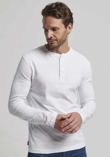 

Рубашка с длинными рукавами Superdry "VINTAGE LOGO EMB L/S HENLEY", цвет Optic