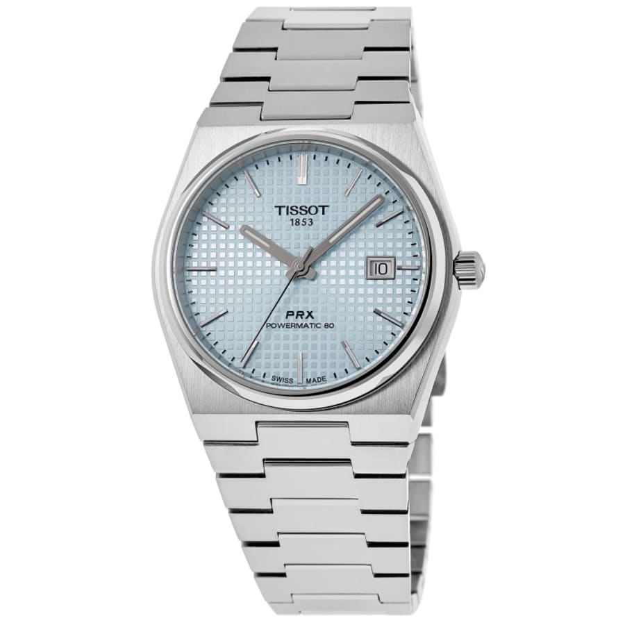 

Tissot PRX Powermatic 80 Ice Blue Dial 35 мм стальные женские часы, синий