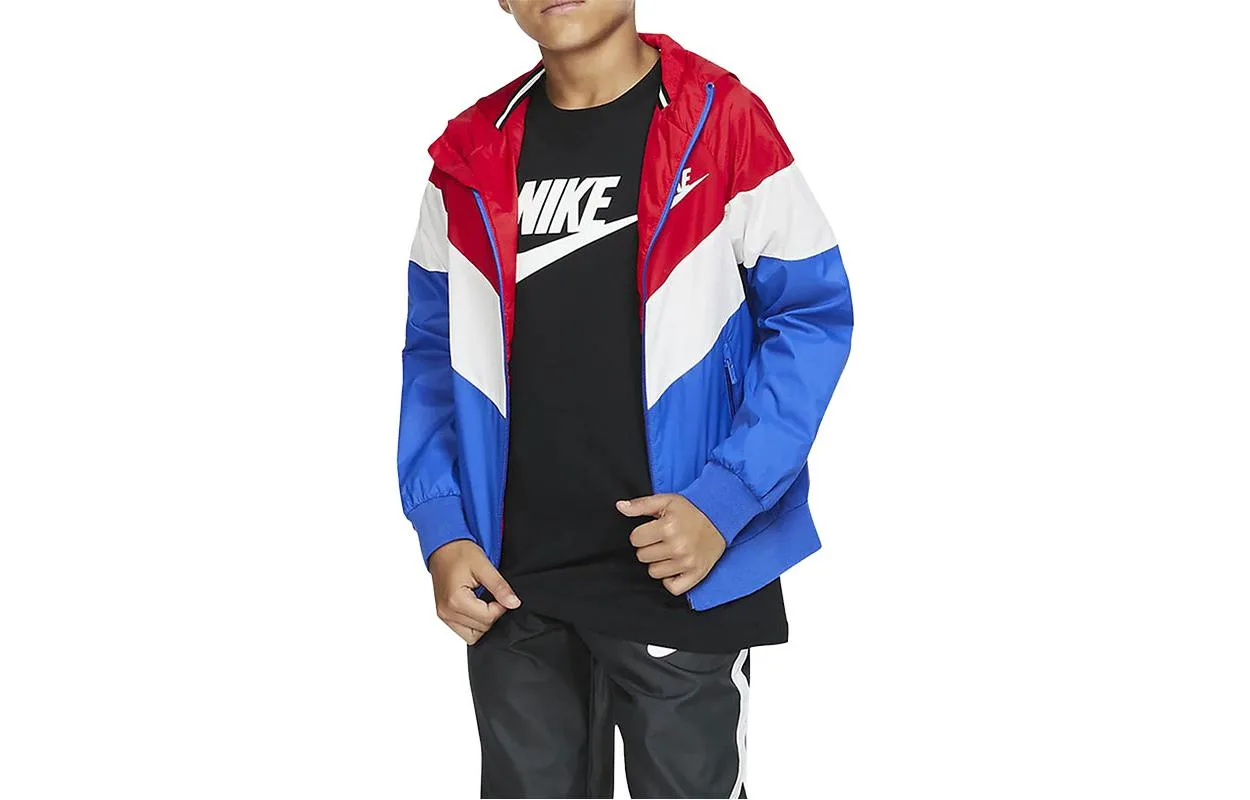 Детская куртка с капюшоном Nike, Red White Blue — фото 3