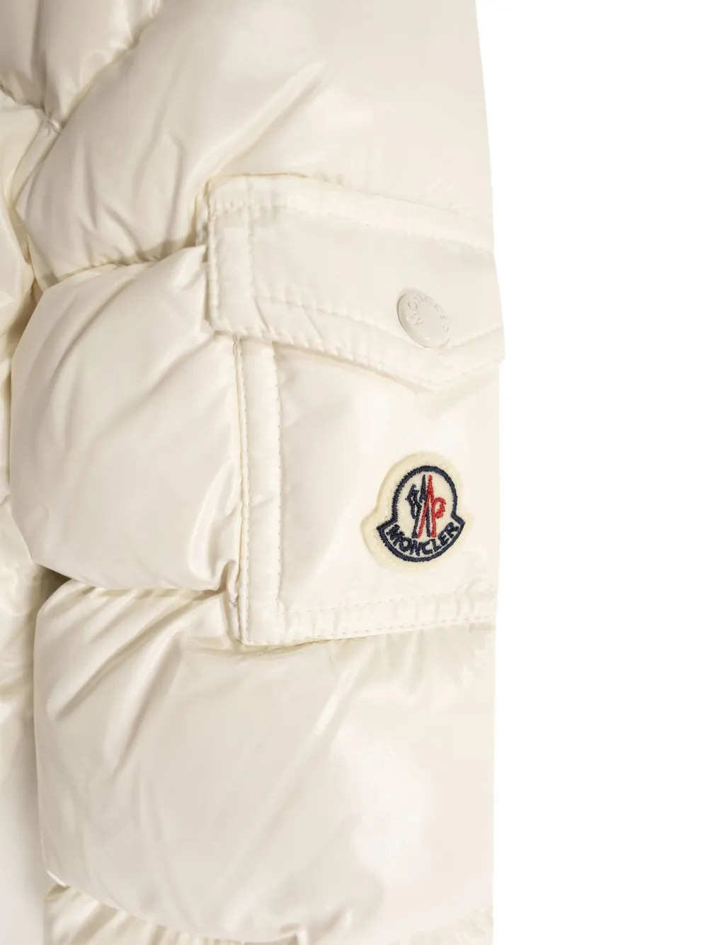 Стеганая куртка Maire с капюшоном Moncler Enfant, нейтральный — фото 3