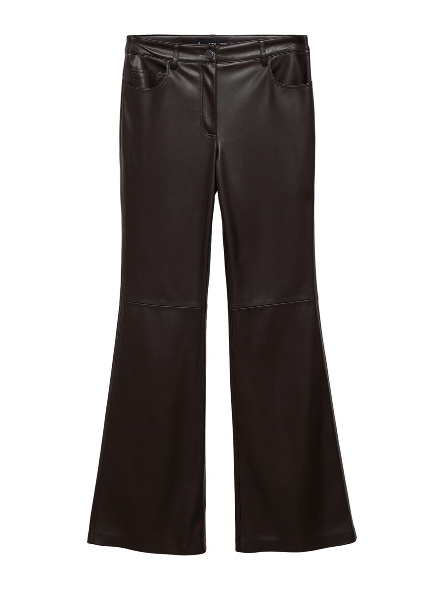 

Кожаные штаны MANGO Regular Pants Connie, темно-коричневый