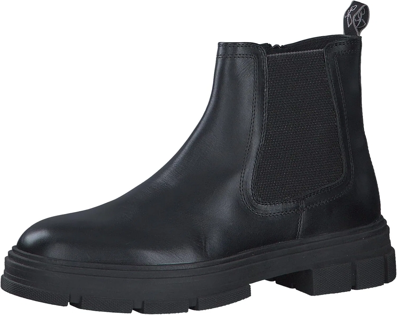 Ботинки MARCO TOZZI by Guido Maria Kretschmer Herren Chelsea Boots aus Leder mit Reißverschluss, Black