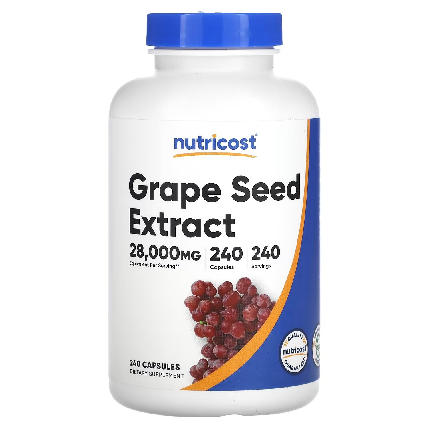 

Добавка с экстрактом виноградных косточек Nutricost 28 000 мг, 240 капсул