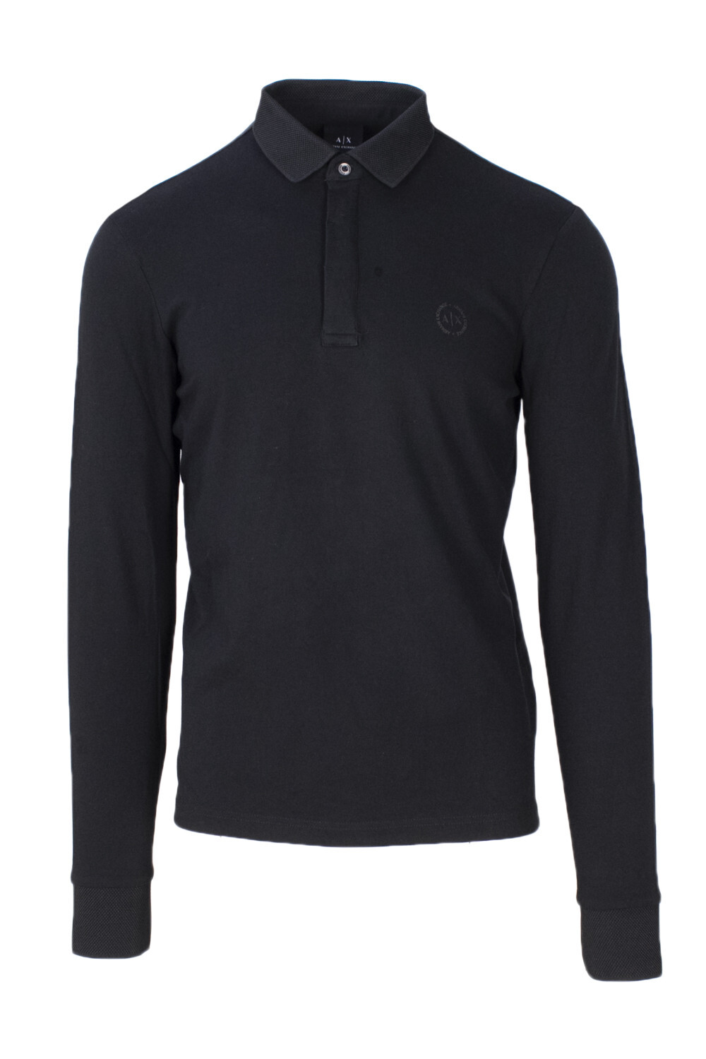 

Поло Armani Exchange с длинным рукавом, черный