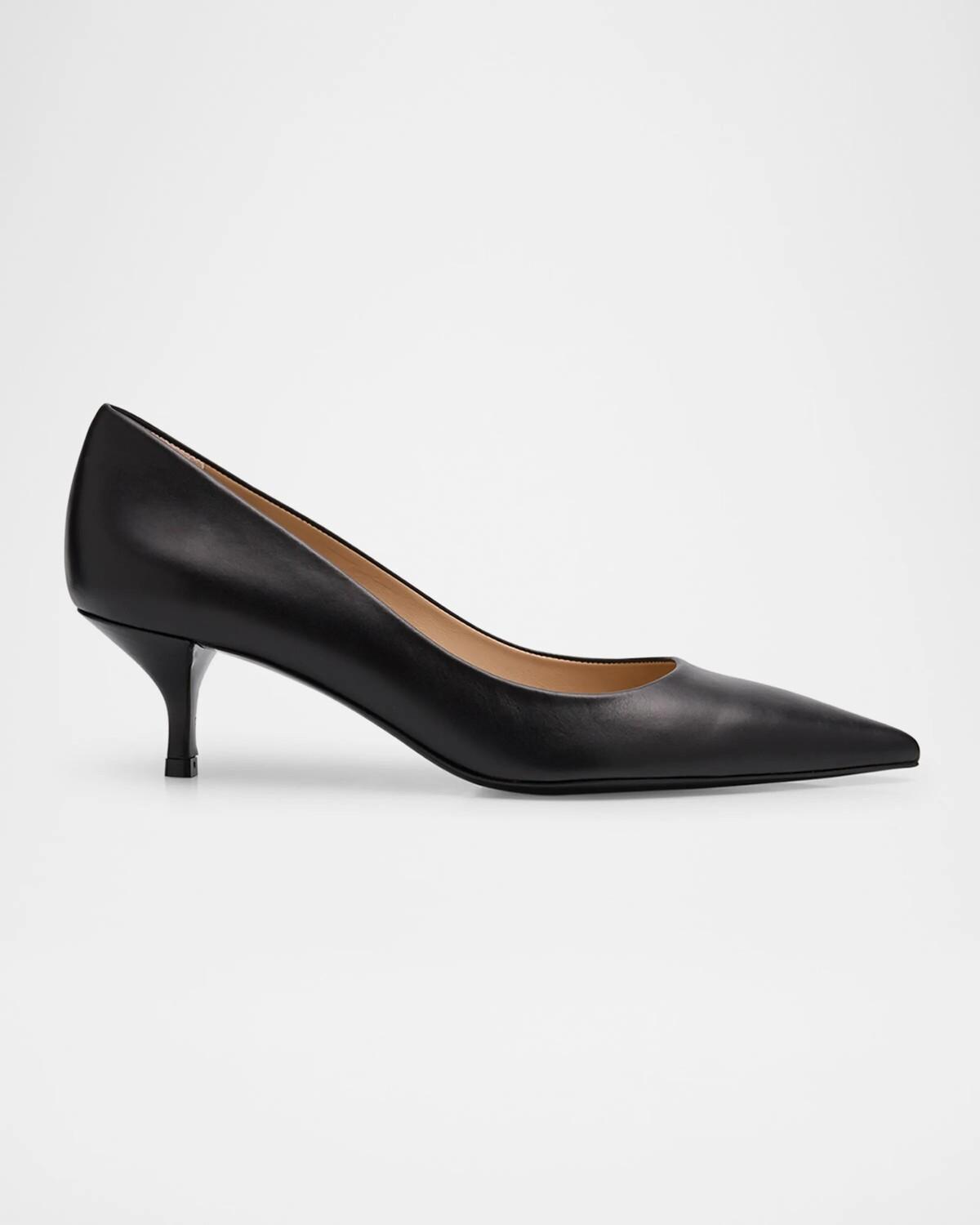 Кожаные туфли на каблуке Stuart Stuart Weitzman, черный