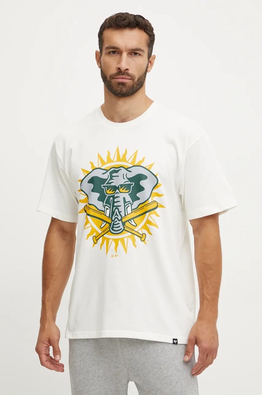 

Футболка хлопковая MLB Oakland Athletics 47 Brand, бежевый