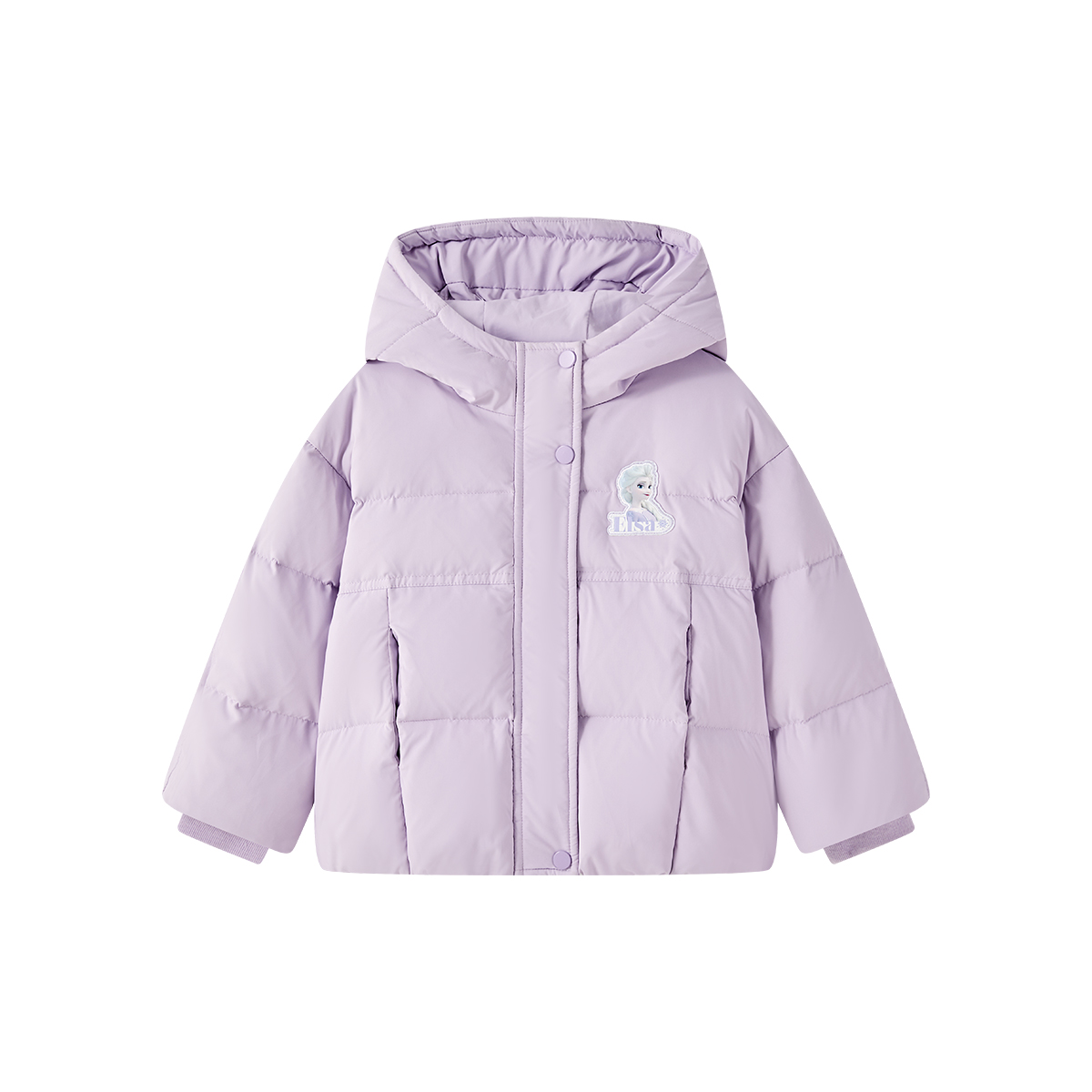 

Детская пуховая куртка с капюшоном, утепленные, ветрозащитные Disney, фиолетовый