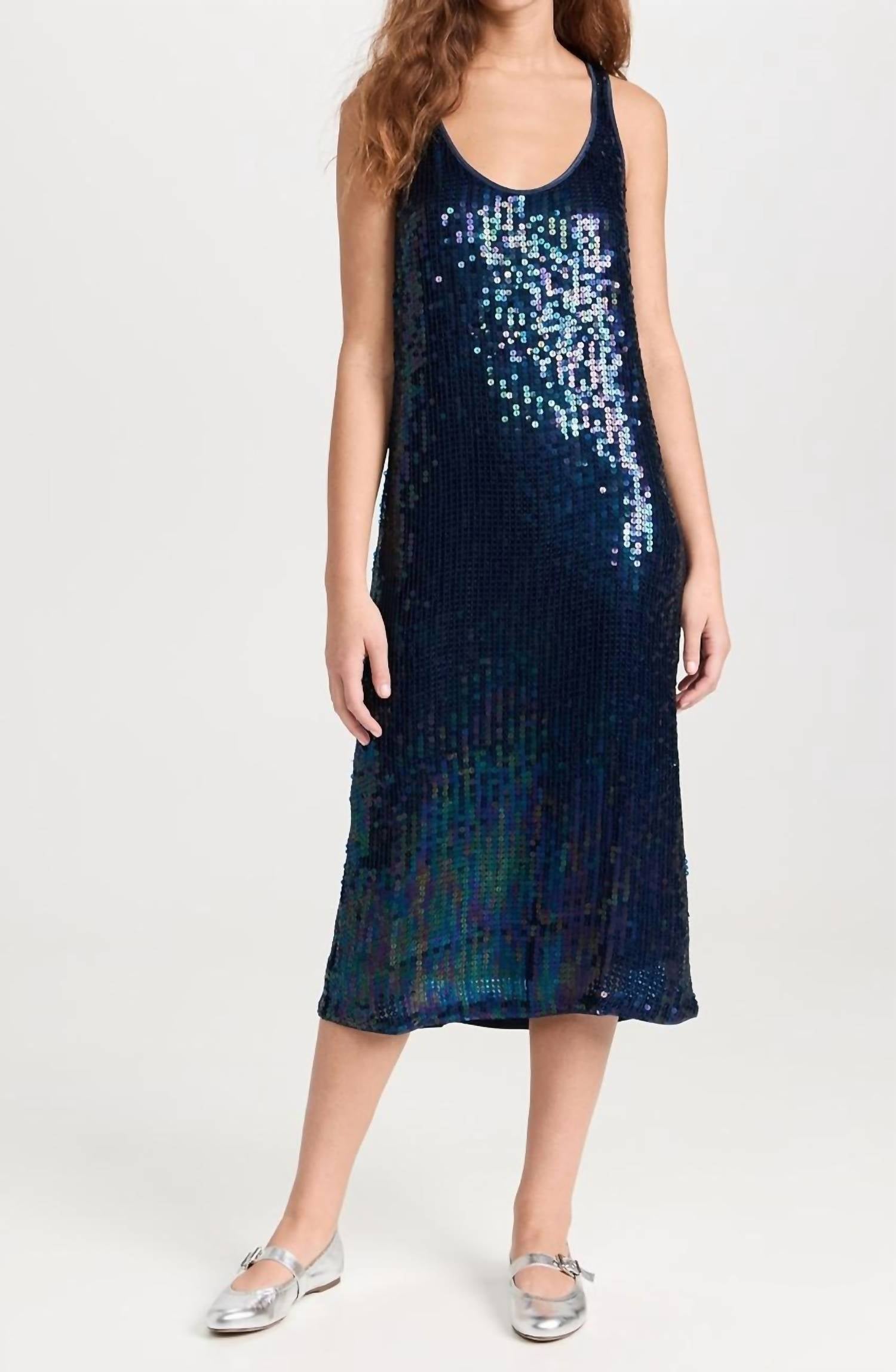 

Платье-майка Alena Sequin в Прибалтике Velvet by Graham & Spencer, цвет baltic