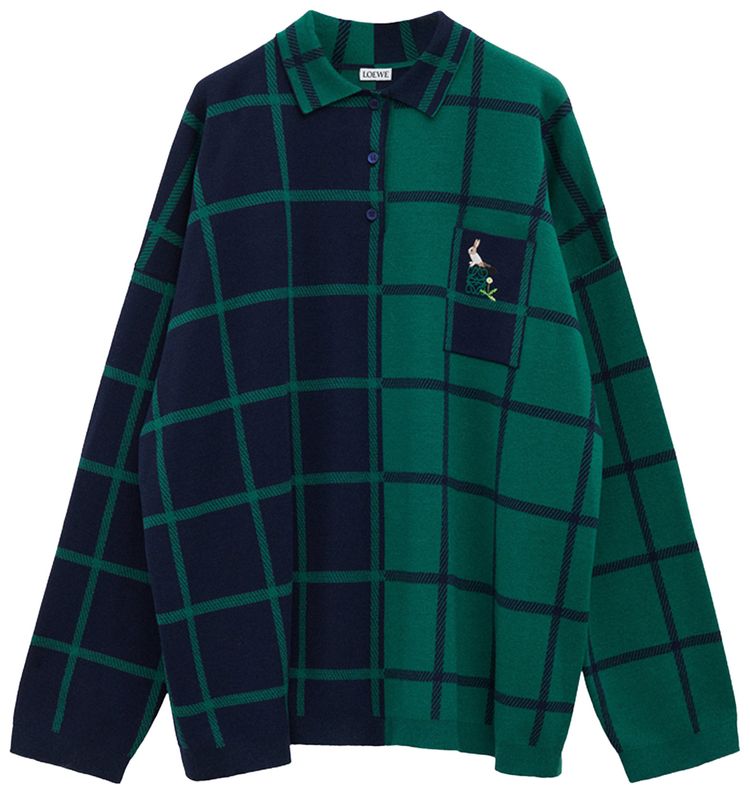 

Свитер Loewe Polo Sweater 'Navy Blue/Green', синий