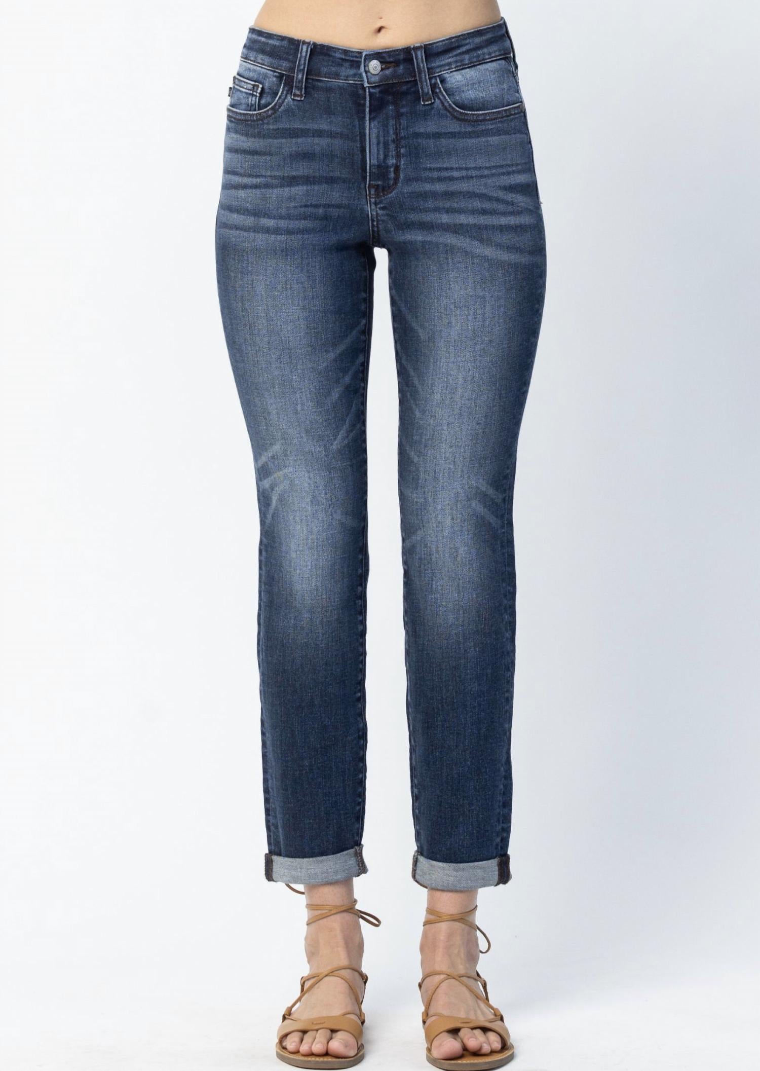 

Джинсы Irvine Slim Fit темного цвета Judy Blue, цвет dark wash