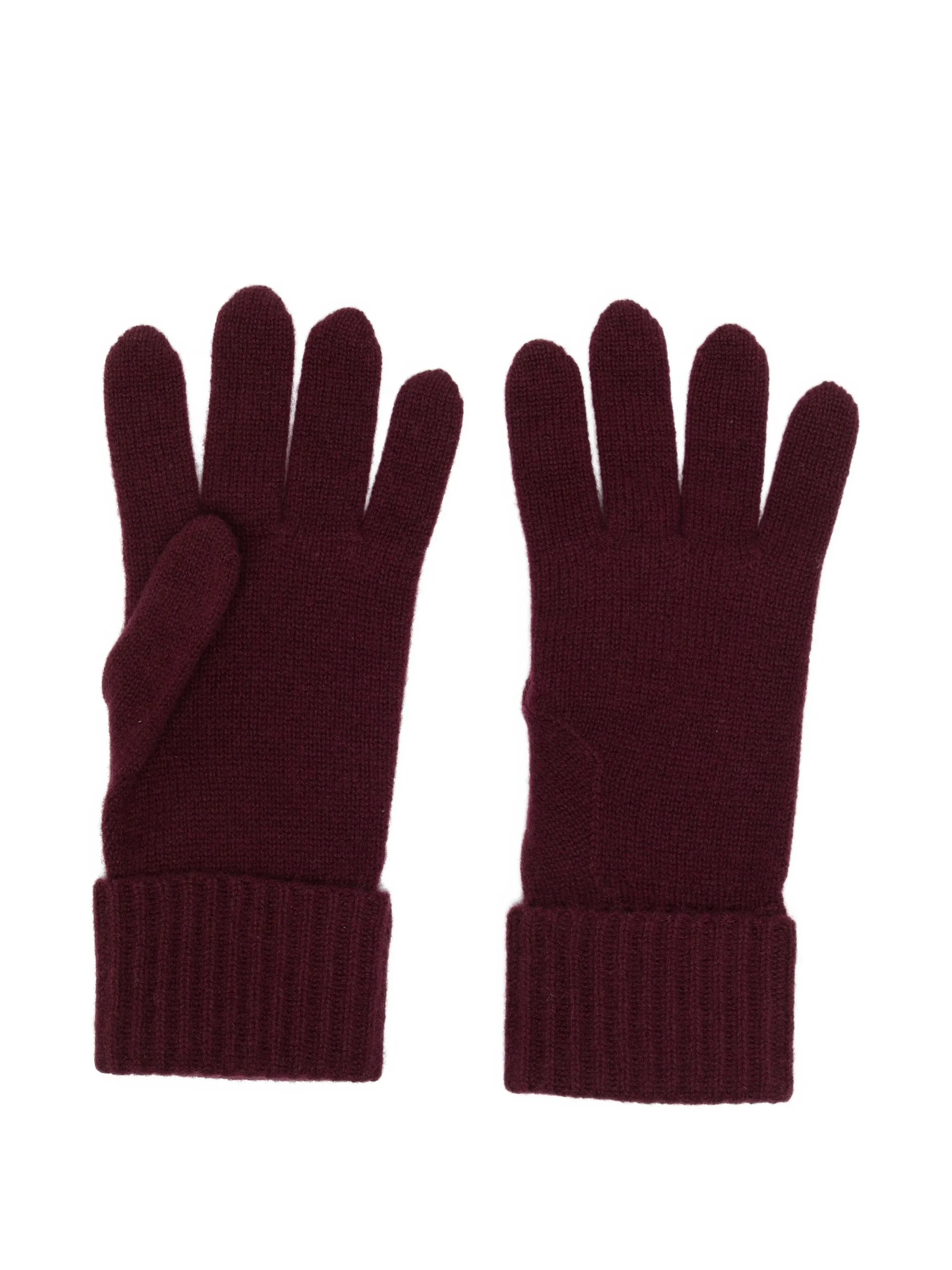 

Кашемировые перчатки в рубчик N.Peal, красный