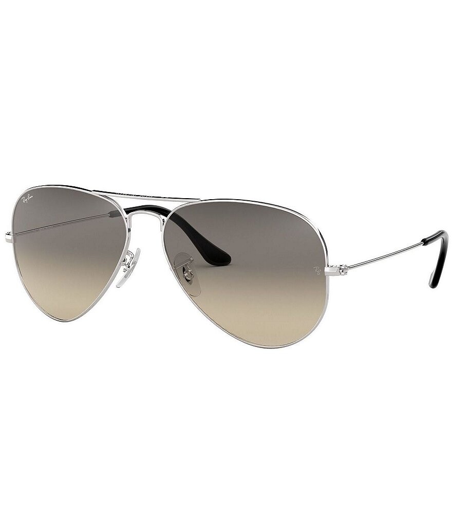 

Большие солнцезащитные очки-авиаторы Ray-Ban унисекс 62 мм, серебро