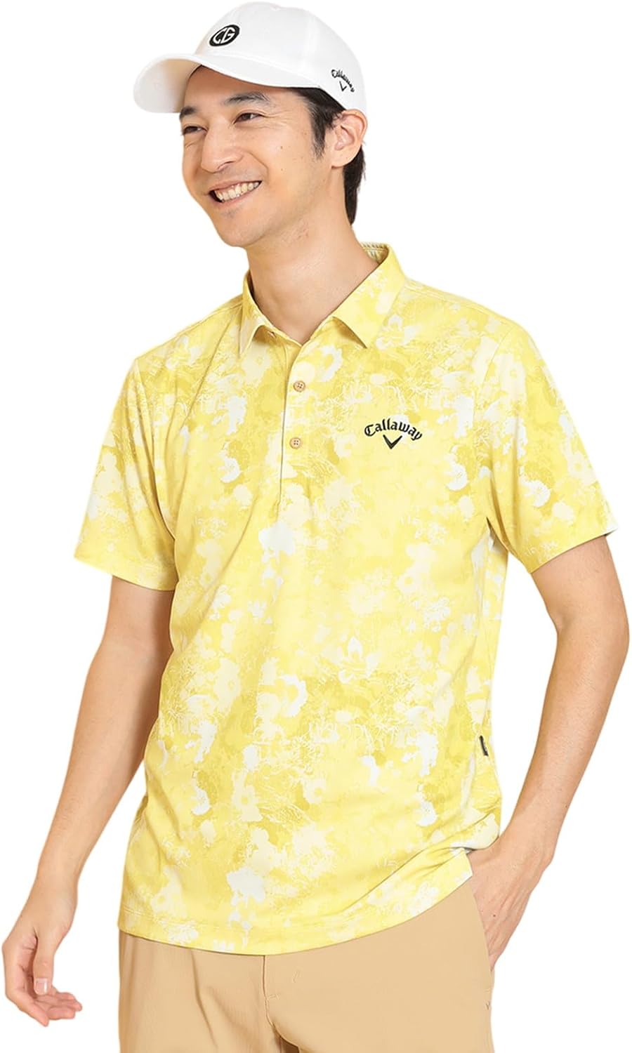 

Мужская поло-рубашка Callaway C25134125 с коротким рукавом (впитывает пот, быстро сохнет, имеет охлаждающий эффект) / для гольфа, желтый