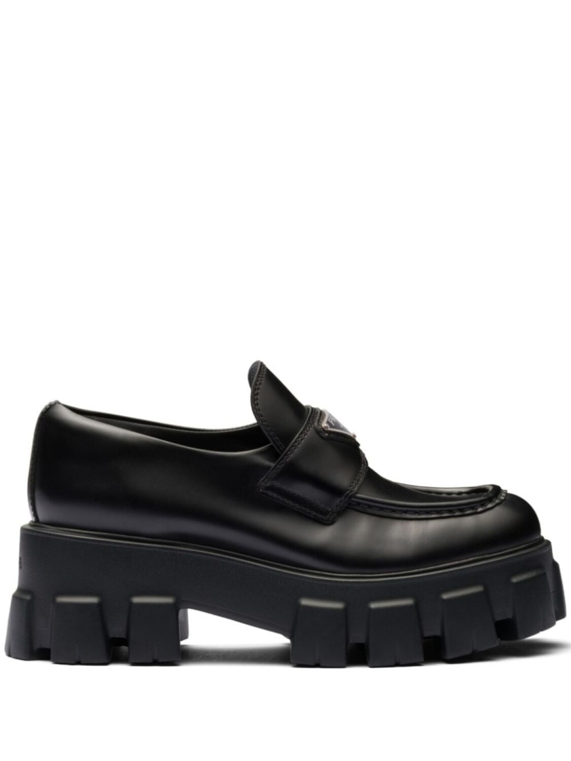 Prada кожаные мокасины Monolith 55 мм, черный