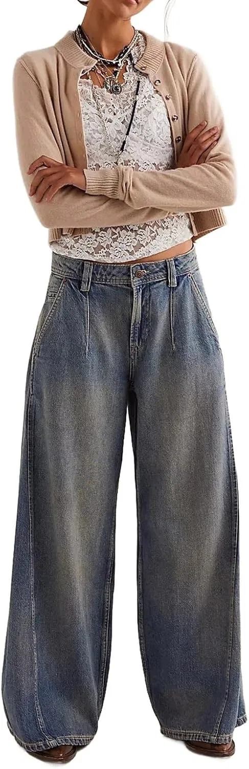 Джинсы свободные, джинсы, 22